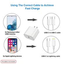 1-2个30W USB-C快速充电适配器，Type-C墙式充电器兼容 17/16/15 Pro Max Plus， - 美規A型插(110-127V) - 查看 5