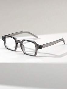 1 Pair Men's Square Studded Retro Street Style Flat Top Fashion Glasses, Versatile Daily Wear Accessory2026 - Trong sáng - Xem 13