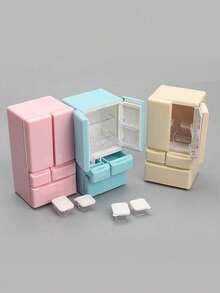 Mô hình tủ lạnh nhiều cửa thu nhỏ kèm 10 món ăn mini các loại, mô phỏng cảnh phòng thu nhỏ chân thực, đồ chơi sáng tạo, thích hợp cho nhà búp bê, không dùng điện, chất liệu nhựa ABS, lý tưởng cho thanh thiếu niên từ 14 tuổi trở lên, quà tặng cho bạn bè, quà tặng tiệc tùng, quà tặng lễ Phục sinh. - Một kích thước - Xem 12
