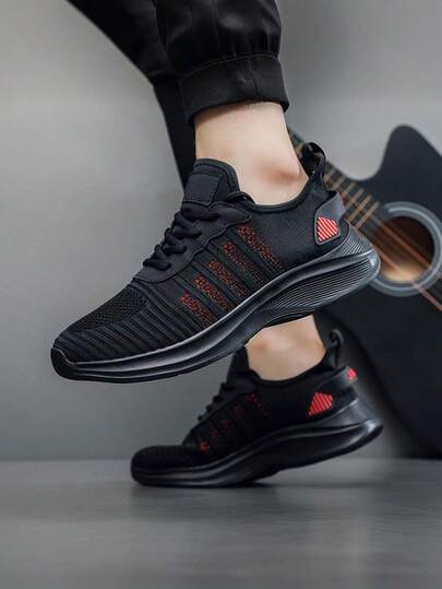 Zapatillas deportivas casuales de malla transpirable de ancho amplio, suela suave y ligera, zapatos versátiles para correr para hombres de talla grande