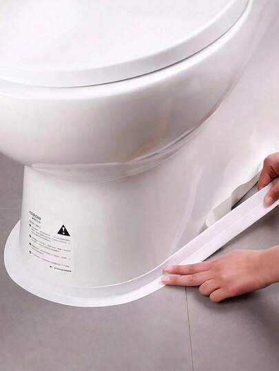 1 لفة من شريط منع التعفن للختم، شريط ختم ذاتي اللصق، مصنوع من مادة البولي فينيل كلوريد مع ظهر لاصق، مناسب للحمام والمرحاض والحوض المطبخي وختم الجدران