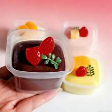 逼真食物造型挤压玩具，秋美原创慢回弹水果布丁挤压玩具，学生减压用品，粘性柔软弹力，手工硅胶挤压玩具，慢回弹挤压，青少年减压礼物，减压小工具 - 彩色 - 查看 11