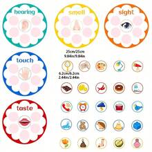 hoojojo 30pcs Sensory Felt Teaching Aids, Word Matching & Recognition, Five Senses Early Education Enlightenment, Montessori Toys Suitable For Classroom Teaching And Home Education - Multicolor - View 11