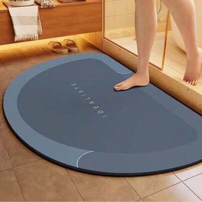 1pc Quick Dry Bathroom Mat - Super Absorbent Anti-Slip, Silica Gel Design, Suitable For Shower, Bathtub, Laundry Room And Entryway, Bathroom Floor Mat, Carpet, Bathroom Mat Set