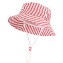 Baby Sun Hat Toddler Summer Hats Baby Bucket Hat Protective Bucket Hat Kids Beach Hats For Baby Boy Girl - Short-brimmed Bowl Cap With Wide and Narrow Stripes - View 21
