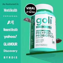 Goli Zero Sugar World's First 3-In-1 Pre, Post, Probiotic Gummies - Gluten Free, Vegan, Non-GMO, & Gelatin-Free.(1pack) - 220G - 查看 4
