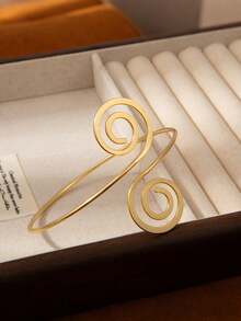 1pc Fashionable Simple Women's Personalized Armband With Adjustable Opening, High-End Bracelet Suitable For Women's Daily Wear - Multicolor - View 11