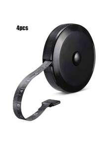 1/2/4件装软尺双面测量带，软尺测量身体、面料、缝纫、裁剪、梭织工艺、减肥测量，可伸缩黑色双面测量带，学校、家庭和办公用品 - 黑色 - 查看 10