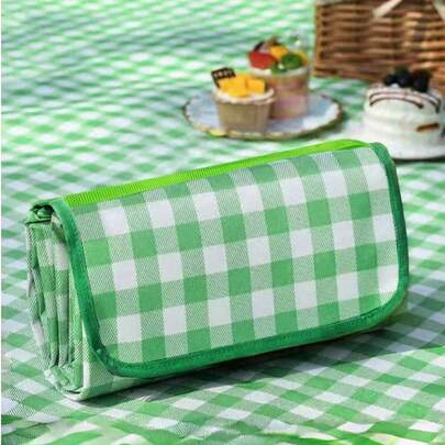 1pc Outdoor Picnic Mat, Portable Camping Pad, Waterproof Beach Blanket, Tent Ground Mat, Waterproof Lawn Mat, Indoor & Outdoor Family Game Travel Rug (Please Note The Image Description)