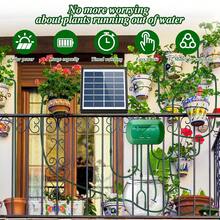 Solar Powered Drip Irrigation System Kit By AnseTo, Split Design, Auto Timer, 12 Modes, Water Saving, Intelligent Alarm, Complete Set For Garden Potted Plants Lawn Greenhouse,Garden Stuff,Gardening Supplies - A - View 4