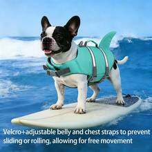 Áo phao cứu sinh cho chó hình cá mập có thể điều chỉnh, áo phản quang có tay cầm cứu hộ, thích hợp cho bơi lội, bãi biển, chèo thuyền, các hoạt động dưới nước, phù hợp với chó lớn, vừa và nhỏ. - Màu Hồng Tươi - Xem 9