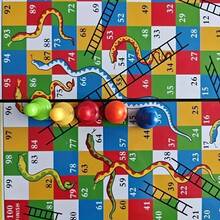 6件套创新趣味蛇梯棋派对游戏，棋盘游戏 - 提升决策能力，策略性桌面游戏，彩色塑料材质 | 耐用塑料 - 查看 6