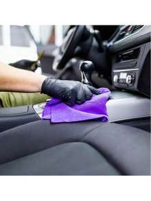 100只/包,不含乳胶的一次性手套,适用于美甲、纹身、美发、园艺、美容院、艺术家、美容师、染发、造型、环氧树脂作业等,无粉,适用于家庭、办公室和专业用途。 - 黑色 - 查看 10