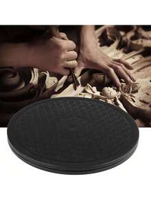 Plaster Sculpting Turntable For Clay Art, 30CM Plastic 360-Degree Sculpting Tool - Black - View 11
