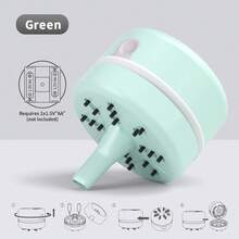 Aspirateur de bureau sans fil mini, aspirateur portatif alimenté par batterie pour la maison et le bureau, balayette micro pour miettes en plastique, fourniture de bureau pratique et compagnon d'étudiant, idéal pour nettoyer le bureau et les postes de travail, ramasser les petits éléments, les morceaux de gomme, les débris (piles non incluses) - Multicolore - Voir 11