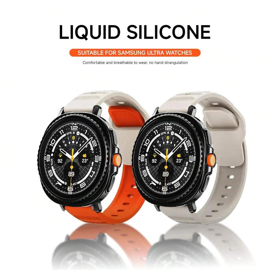 1 st silikonarmband utan mellanrum, kompatibelt med Samsung Galaxy Watch 8 40 mm 44 mm, Galaxy Watch 8 Classic 46 mm - Watch8/Watch8 Classic - Visa 1