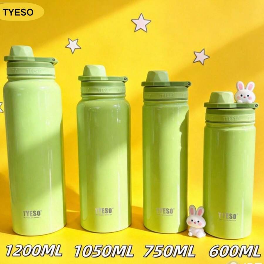 TYESO Children's Thermal Bottle, 600-1200ml, Made Of And Healthy Stainless Steel, . Portable Thermal Bottle For School, Ideal For Children. Keeps Drinks Hot For 12–24 Hours And Cold For Up To 24 Hours. Can Be Used As A Thermal Container For Drinks, Snacks, Sweets, And Hot Soups. Essential For Back To School, Suitable For School, Sports, Travel, And Everyday Use. Water Bottle For School. Party Favors For Women, Personalized Party Favor, Yellow. - 黃色的 - 查看 1