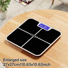 Digital Body Weight Bathroom Scale, Large Blue LCD Backlight Display, High PrecisionMeasurements, Tempered Glass - Upgraded Version - View 6