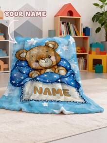 1pc Personalized Custom Blanket, Text Blanket, Wall Hanging, Suitable For Adults, Personalized Blanket, Personalized Throw Blanket, Suitable For Mother's Day, Father's Day, Graduation Ceremony, Personalized Gift, Gender-Neutral - Multicolor - View 5