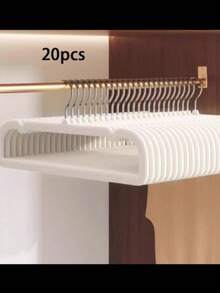 20Pcs/ 1Pc Square Velvet Hangers For Pants Non-Slip Felt Cl Hangers, Suitable For Casual Pants, Jeans, Towels And Bras, 360° Rotating Hook, Space-Saving Slim Design Also For Vests, Shorts And Dresses - View 15
