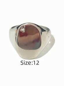 خاتم رجالي من الفولاذ المقاوم للصدأ 316L مطلي بالفراغ بتصميم بيضاوي أنيق وعصري، مقاوم للماء وغير قابل للبهتان وغير مسبب للحساسية، مزين بحجر زركونيا صغير، مناسب للارتداء اليومي والمناسبات والأعياد - خاتم رجالي بيضاوي صغير مصقول من - مشاهدة 10