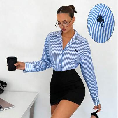 Casual Striped Long…