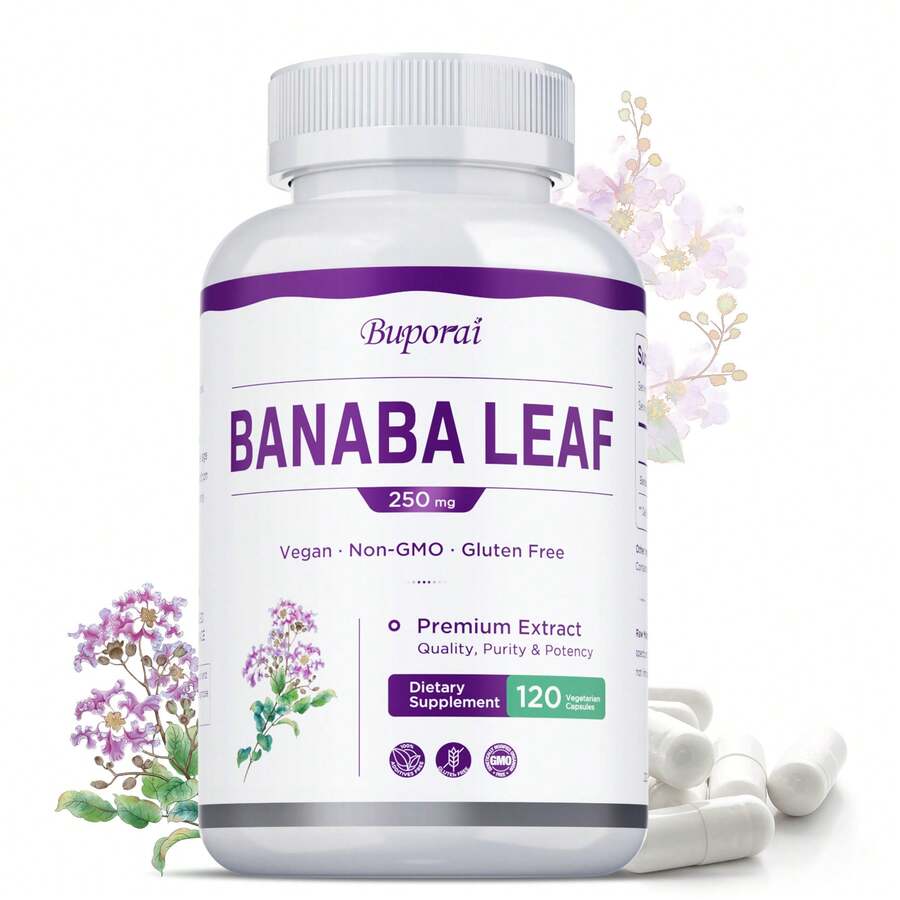 BUPORAI Banaba Leaf Capsules - Antioxidants, Metabolism, Maintain Overall Health, Boosts Vitality, Improves Immunity, Replenish Energy - 120pcs - 一瓶 - 試用階段 - 查看 1