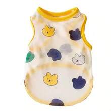 1件装水果图案多花纹透气网眼宠物背心，数量有限。夏季服装，适合幼犬和幼猫。 - 彩色 - 查看 11