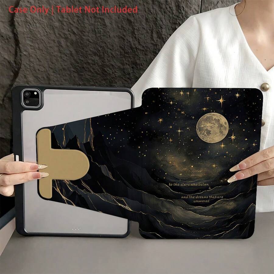 适用于 10.9/10.2 英寸/Air 5/Pro 11/第十代/9.7 英寸/Air 2/(第七代)/(第八代)/Air 4/5/Pro 11/第十代 10.9 英寸 2022/Air 13(M3 2025)/Air 11(M3 2025)/Air 11(M3 2025)/11(A16 2025)/Galaxy Tab S10+/S9/A9 的平板电脑保护套，带笔槽，支持自动休眠/唤醒功能，时尚的平板电脑配件。 - 彩色 - 查看 1