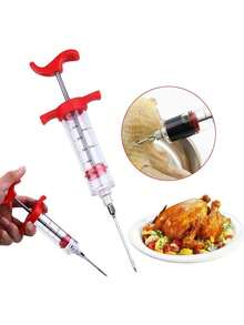 5 piezas/2 piezas Inyector de baster de pavo, inyector de marinada de cocina, jeringa para untar carne, herramienta de hornear con 3 agujas de diferentes tamaños para inyectar condimentos en diversos alimentos y evitar la mezcla de sabores. Diseñado con puntas de aguja perforadas para una inyección profunda. - Multicolor - Ver 7