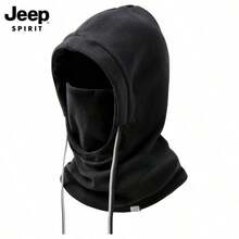 Men's Jeep Winter Thermal Lined Warm Balaclava Ski Mask Neck Warmer Windproof Face Cover - Black - View 3