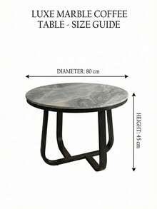 A Modern Minimalist Round Small Apartment Living Room/Bedroom Table/Small Coffee Table For Home Use, Simple And Creative Tea Table - Gray + Black Frame - View 6
