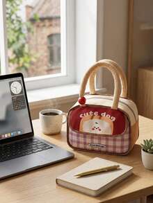 Thickened Aluminum Foil, Thermal Insulation Tote, Water-Resistant Interior, Reusable Bento Pouch, Smooth Zipper, Thick Padded Handle, Durable Canvas. - Multicolor - View 5