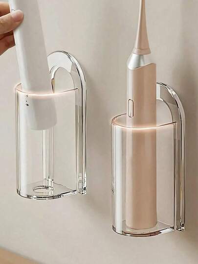 自粘式电动牙刷架、壁挂式浴室收纳架、首饰盒、美甲工具盒、化妆品收纳盒、笔筒、桌面收纳架、梳妆台配件、家居卫浴装饰、秋季装饰、女士完美礼物、大学宿舍收纳、节日必备、返校用品、学习配件、旅行必备、旅行配件