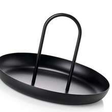 Serving Tray Metal Round Portable Table Top Storage Tray Style With Handle - Multicolor - View 4