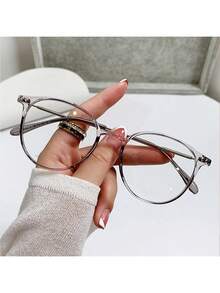 1 st Unisex Ljusrunda Glasögon Klara Glasögon Blå Ljusglasögon Tillbehör - Multifärgad - Visa 7