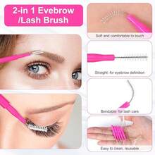20/50/100pcs Mini Disposable Eyebrow Brushes, Bendable Tiny Mascara Brush Heads Makeup Tools, Eyelash Filling Brow Lifting Dyeing Extension Brushes - Multicolor - View 3