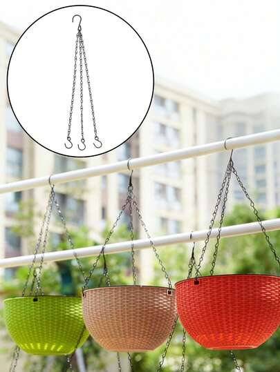 Flower Basket Hanging Chain, Suitable For Garden And Home Decor Suspension