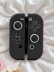 1pc Black Protective Case Suitable For Nintendo Switch, OLED Switch And Switch Console, Made Of Soft TPU Material, No Need To Disassemble, Anti-Fall And Anti-Dust, Can Be DIY Graffiti, Ideal Gift Compatible With Switch Gamers, Elegant And Fresh Appearance Switch Protective Case - View 11