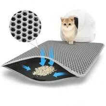1pc Double-Layer Anti-Slip Pet Pad, Waterproof Anti-Leakage Mat - Grey - View 1