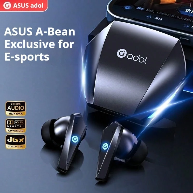 ASUS TWS-R03 True Wireless Earbuds, Bluetooth 5.3 with Call Noise Cancelling, 200H Standby Time, IPX5 Waterproof, Low Latency Gaming Mode – Black/White - 查看 1