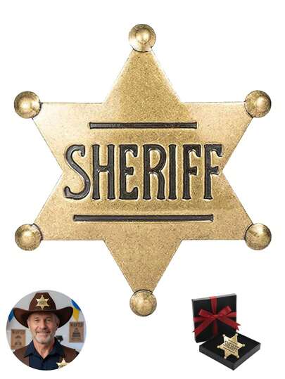 Spiritual West Sheriff Badge, Adult Party Supplies, School Carnival Prizes, Party Bag Gift Fillers, Incredible Party Gifts, Valentine's Day Gifts