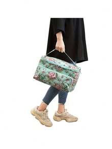 1pc Large Capacity Drawstring Shopping Bag, Waterproof Nylon Reusable Grocery Tote, Foldable Adjustable Shoulder Strap Handbag For Daily Use, Women Tote Bag, Foldable Shopping Bag, Beach Bag, Camping Travel Accessory, Mother's Day Gift, Personalized Gift - Multicolor - View 10