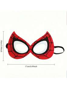 Marvel 5pcs Spider Man Classic Red And Black Felt Mask Party COS Prop Elastic Band Design Batch Set New Year's Gift, Valentine's Day Gift, Easter Gift - Multicolor - View 1