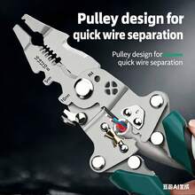 Multifunctional Wire Stripper And Cutter New Model Electrician Special Wire Stripping Pliers Wire Splitting Pliers Wire Wrapping Wire Cutting Wire Crimping - 1個 - 查看 3