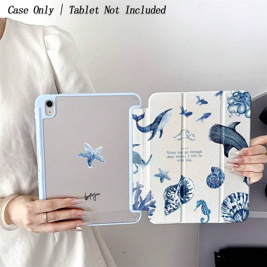 1 ốp bảo vệ máy tính bảng có khe cắm bút, tương thích với máy tính bảng 10.9/10.2/Air 5/Pro11/10/9.7/Air 2/(thế hệ thứ 7)/(thế hệ thứ 8)/Air 4/5/Pro 11/10th 10.9 inch 2022, hỗ trợ tự động ngủ/thức, phụ kiện máy tính bảng thời trang, phù hợp với Mi 5/5PR/6/6PRO/7/7PRO/Galaxy Tab S10+/S9/A9 - Nhiều màu - Xem 1