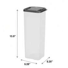 Honey-Bread Plastic Storage Keeper, Clear With Gray Lid (1 Each) 5.25" X 5.25" X 13.62" - 1 - 查看 3