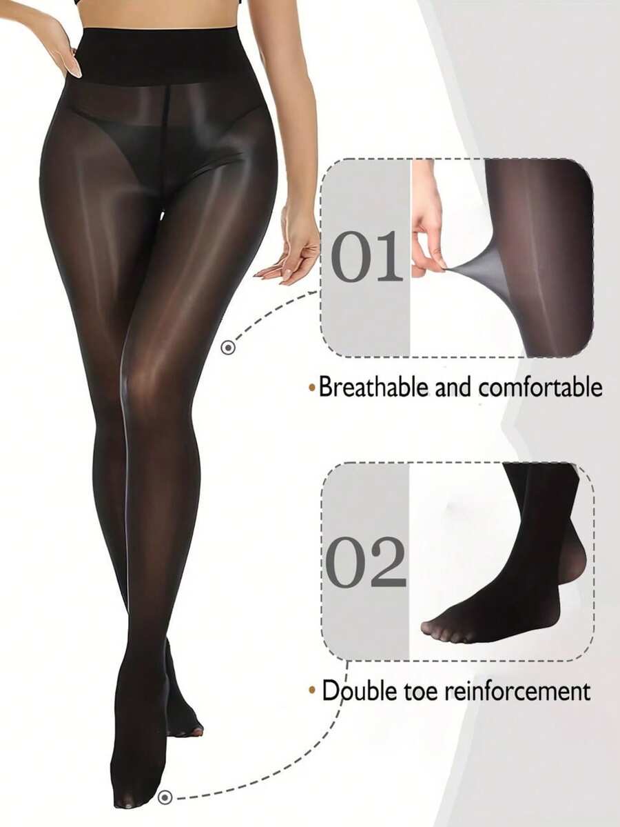 女士黑马油丝袜，采用光滑细腻的马油制成，亲肤透气，高弹显瘦，紧身不勒，不易勾丝，经久耐穿，裸感柔软顺滑，塑形显瘦，适合日常通勤、约会穿搭、秋冬打底裤，舒适百搭，时尚显瘦，弹力贴身，适合各种场合，高端性感时尚打底裤