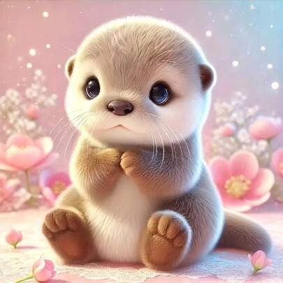 1pc DIY Cute Hamster 5D Diamond Painting Kit, [30*30cm/11.8*11.8in] [40*40cm/15.7*15.7in], Suitable For Adult Beginners DIY Mosaic Diamond Art, Full Drill Handmade Hobby, Wall Decor For Living Room, Bedroom, Office, Surprise Gift For Family And Friends, Frameless