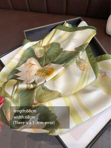Women's Printed Fashion Pocket Scarf, Made Of Polyester, Can Be Worn As A Scarf, Suitable Daily Wear, Can Also Be Used As A Headscarf, Headband, Choice To Enhance Your Overall Look. - 綠色 - 查看 4